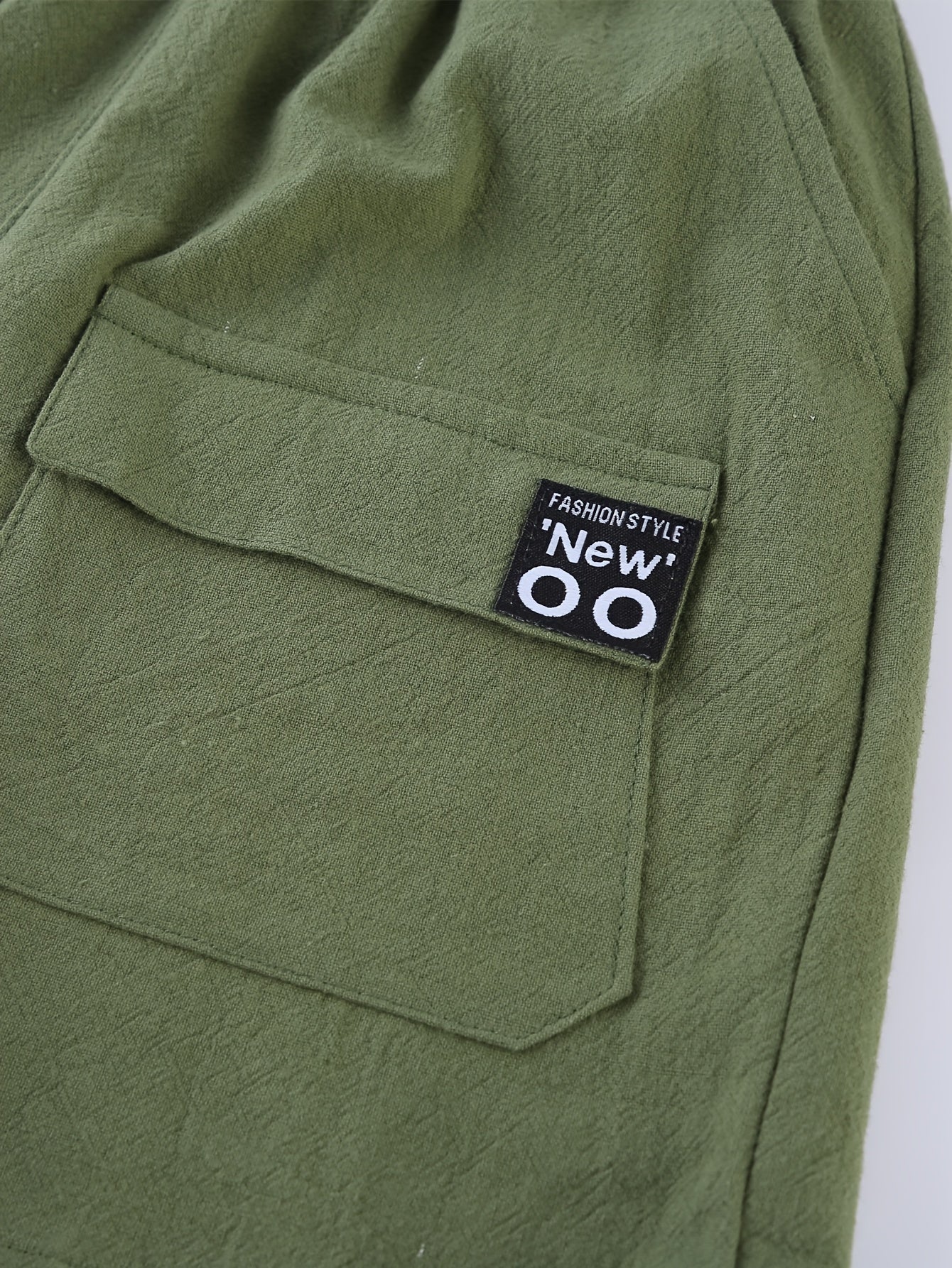 2pcs Boys Ultra - Soft Elastic Waist Solid Cotton Shorts - Trendy & Comfortable, Creative Design for Summer Outdoor Adventures - Ammpoure Wellbeing