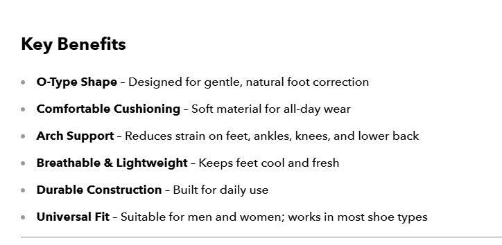 2PCS O - type Foot Corrector Orthopedic Insoles For Men And Women UK - Ammpoure