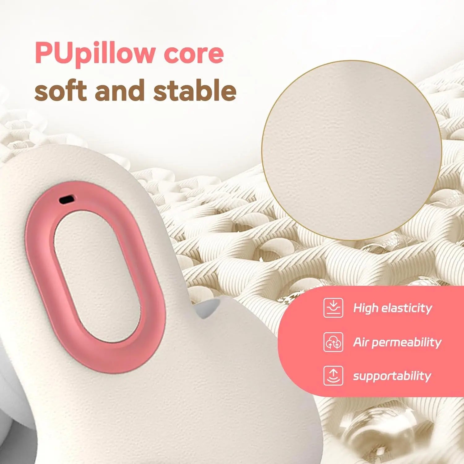 3 in1 Neck Pillow for Travel, Bluetooth Noise - Canceling Headset with Neck Massager and Heat, U - Shape Memory Foam Airplane Pillow - Ammpoure