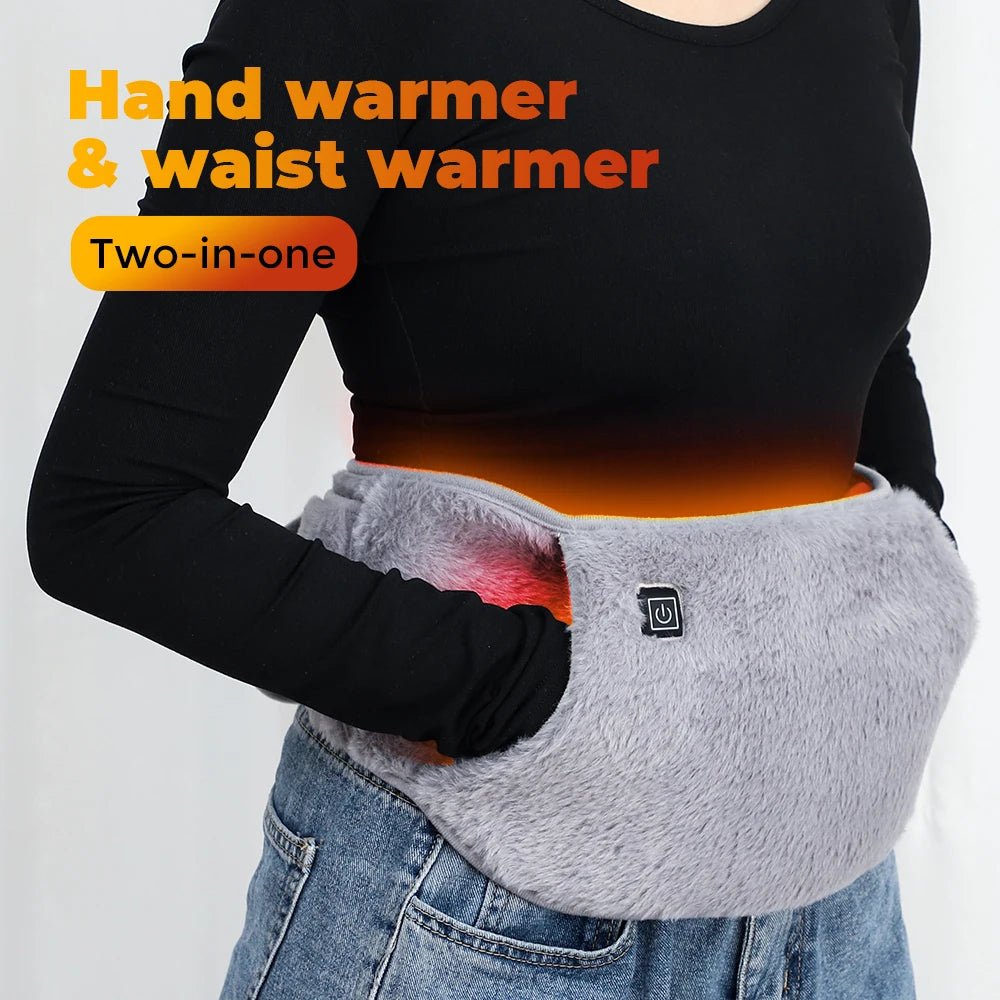 3 Levels Electric Graphene Heating Pad Cold - Proof Uterine Belt Cold - Proof Hand Waist Warming Pad USB Recharging Abdominal Warmer - Ammpoure