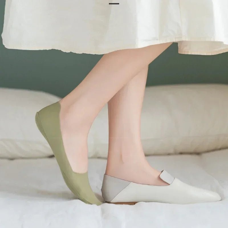 3 Pairs Women Socks High Quality Matching Casual Socks Summer Thin Cotton Bottom Non - slip Invisible Low Short Socks Breathable - Ammpoure Wellbeing