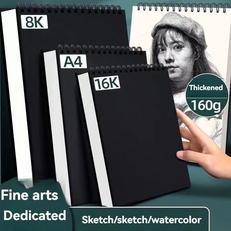30-Sheet Spiral-Bound Sketch Book USA Acid-Free Art Sketch Pad for Drawing, Painting & Writing A4/A5/A6 - Ammpoure