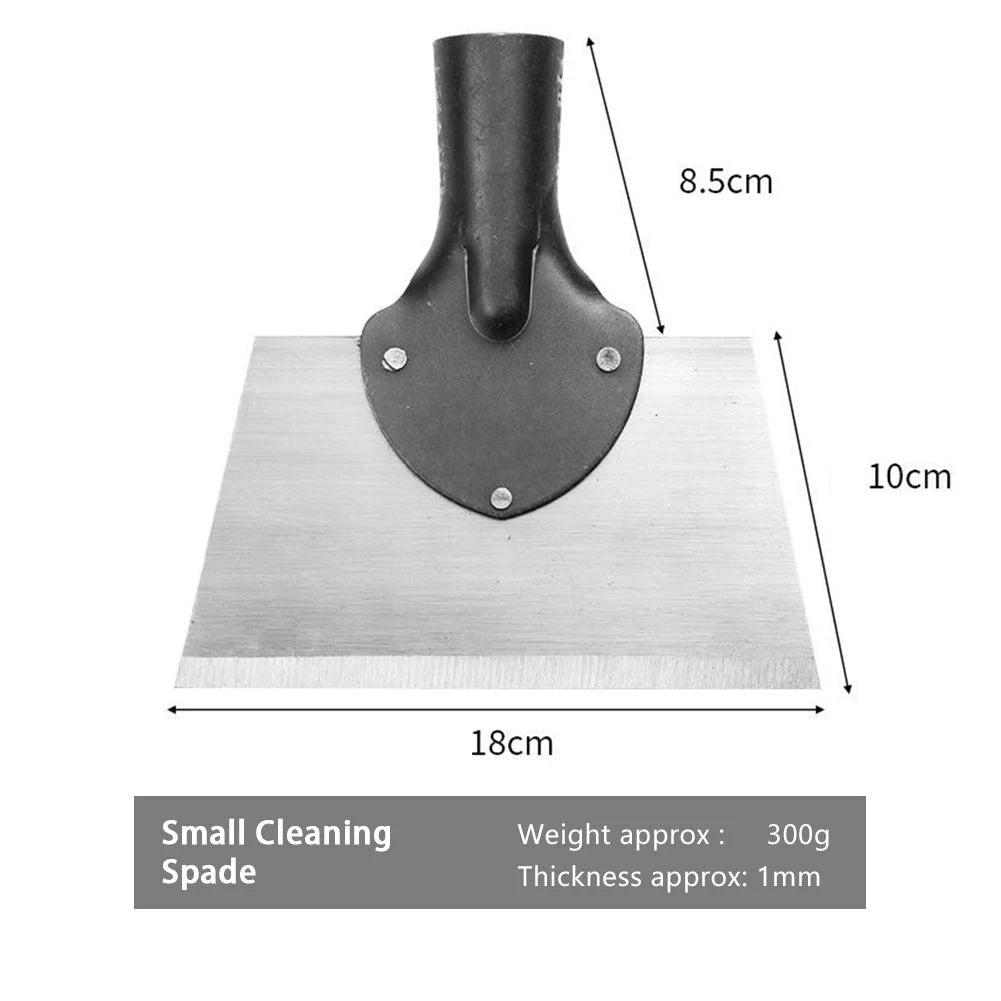 30cm Metal Weed Cleaning Shovel Stainless Steel Cleaning Shovel for Moss Multifunctional Outdoor Garden Shovel Farm Weeding Tool - Ammpoure