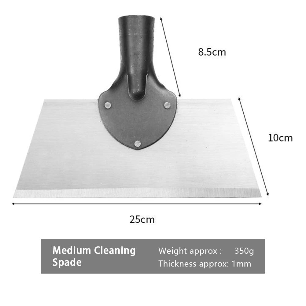 30cm Metal Weed Cleaning Shovel Stainless Steel Cleaning Shovel for Moss Multifunctional Outdoor Garden Shovel Farm Weeding Tool - Ammpoure