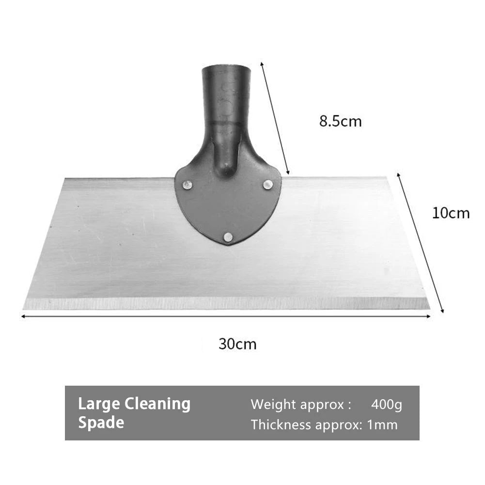 30cm Metal Weed Cleaning Shovel Stainless Steel Cleaning Shovel for Moss Multifunctional Outdoor Garden Shovel Farm Weeding Tool - Ammpoure