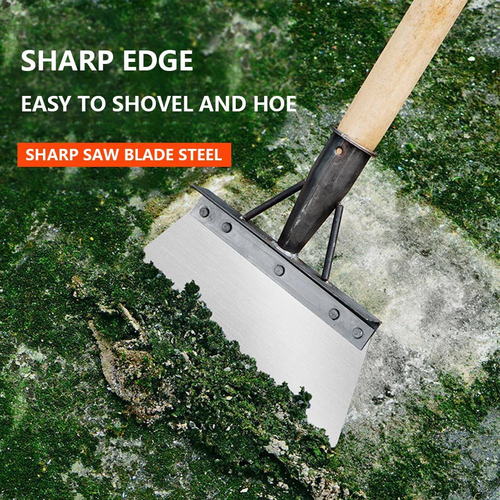 30cm Metal Weed Cleaning Shovel Stainless Steel Cleaning Shovel for Moss Multifunctional Outdoor Garden Shovel Farm Weeding Tool - Ammpoure