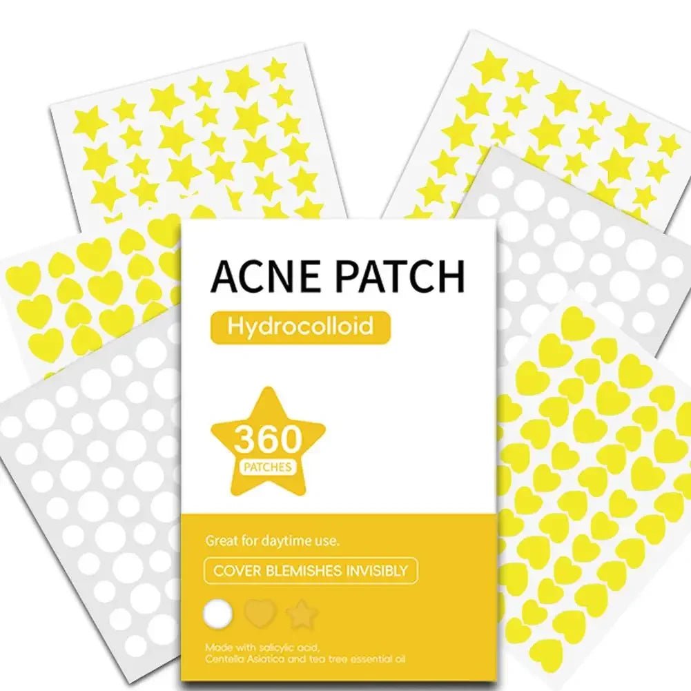 360Pcs Colorful Invisible Pimple Removal Anti - Acne Hydrocolloid Patches Spots Marks Concealer Beauty Makeup Tool Repair Sticker - Ammpoure