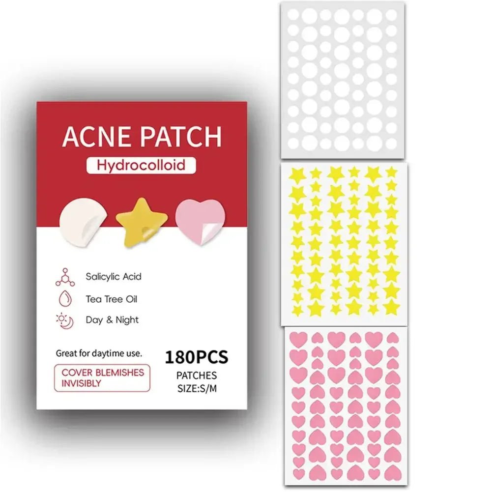 360Pcs Colorful Invisible Pimple Removal Anti - Acne Hydrocolloid Patches Spots Marks Concealer Beauty Makeup Tool Repair Sticker - Ammpoure