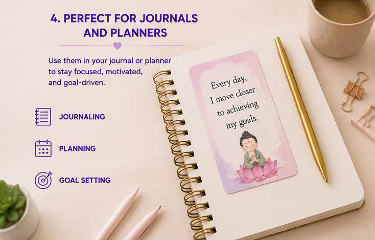 Goal Alignment Cards, Printable Vision Deck, Daily Affirmation Quotes (Digital PDF)