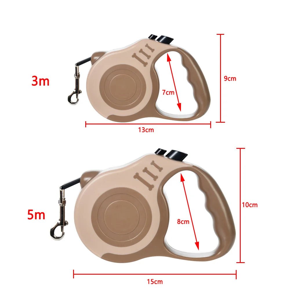 3M & 5M Retractable Pet Dog Leash Canada for Small & Large Dogs Hiking Walking Traction Rope French Bulldog Chihuahua Accessories - Ammpoure