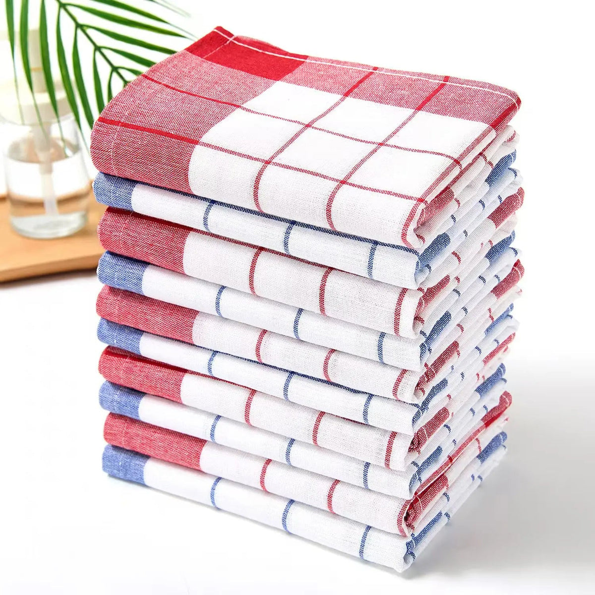 4/6/8/10PCS 40×60cm Checkered Kitchen Towels Canada for Washing Dishes & Drying Tableware, Simple Kitchen Cleaning Towels - Ammpoure