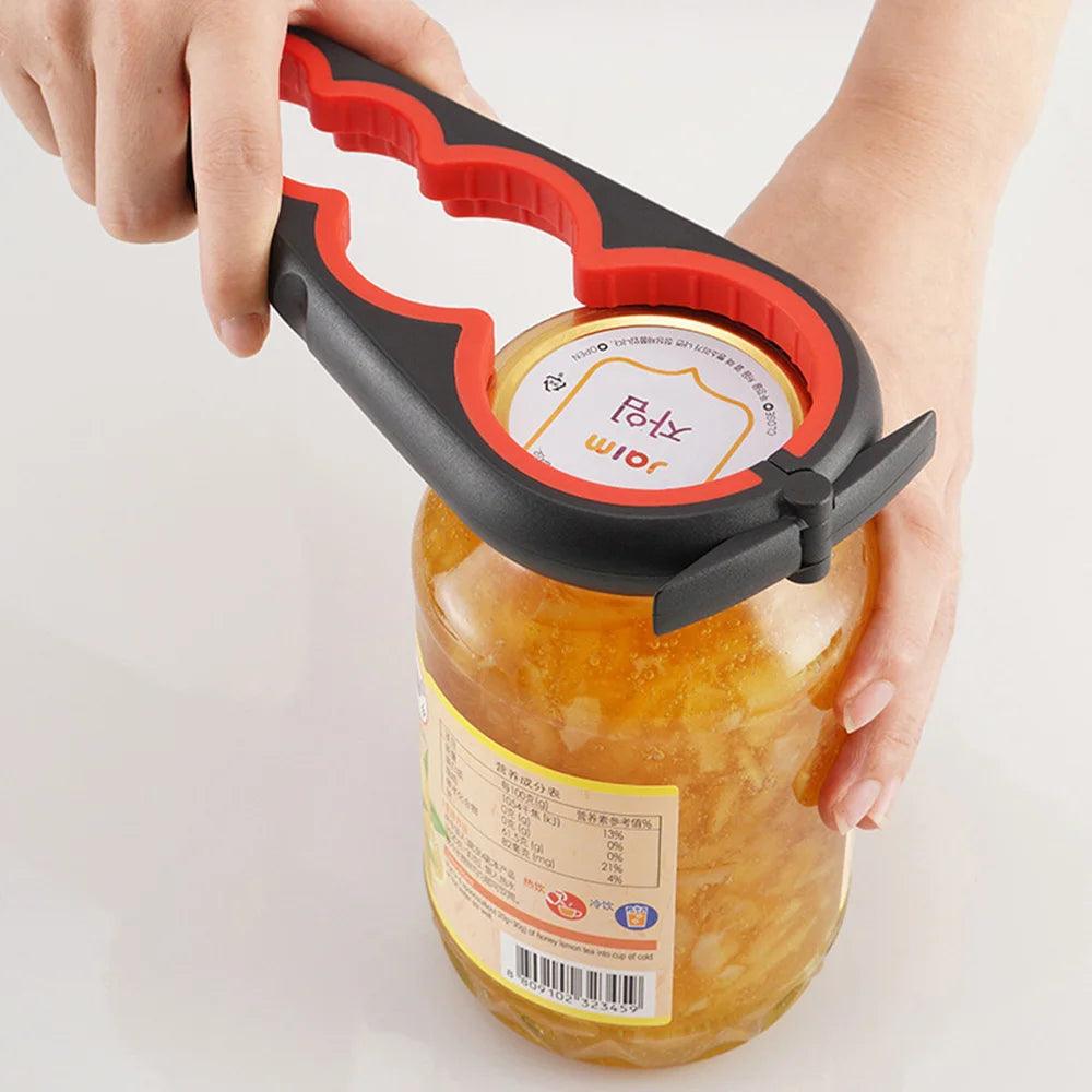 4in1 Jar Openers Can Bottle Opener Beer Wine Bottle Lid Poratble Outdoor Party Bar Tools Multi - functional Kitchen Accessories - Ammpoure Wellbeing