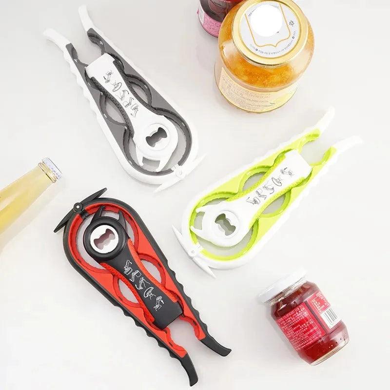 4in1 Jar Openers Can Bottle Opener Beer Wine Bottle Lid Poratble Outdoor Party Bar Tools Multi - functional Kitchen Accessories - Ammpoure Wellbeing