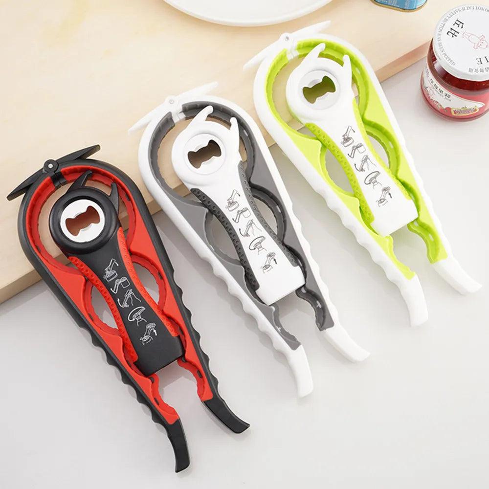 4in1 Jar Openers Can Bottle Opener Beer Wine Bottle Lid Poratble Outdoor Party Bar Tools Multi - functional Kitchen Accessories - Ammpoure Wellbeing