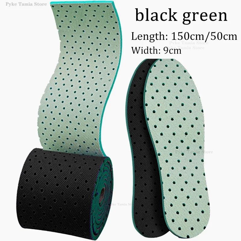50/150cm Cuttable Insoles Adult Kids Soft Comfortable Sport Breathable Shock Absorption Shoe Inserts Universal Feet Sole Insoles - Ammpoure