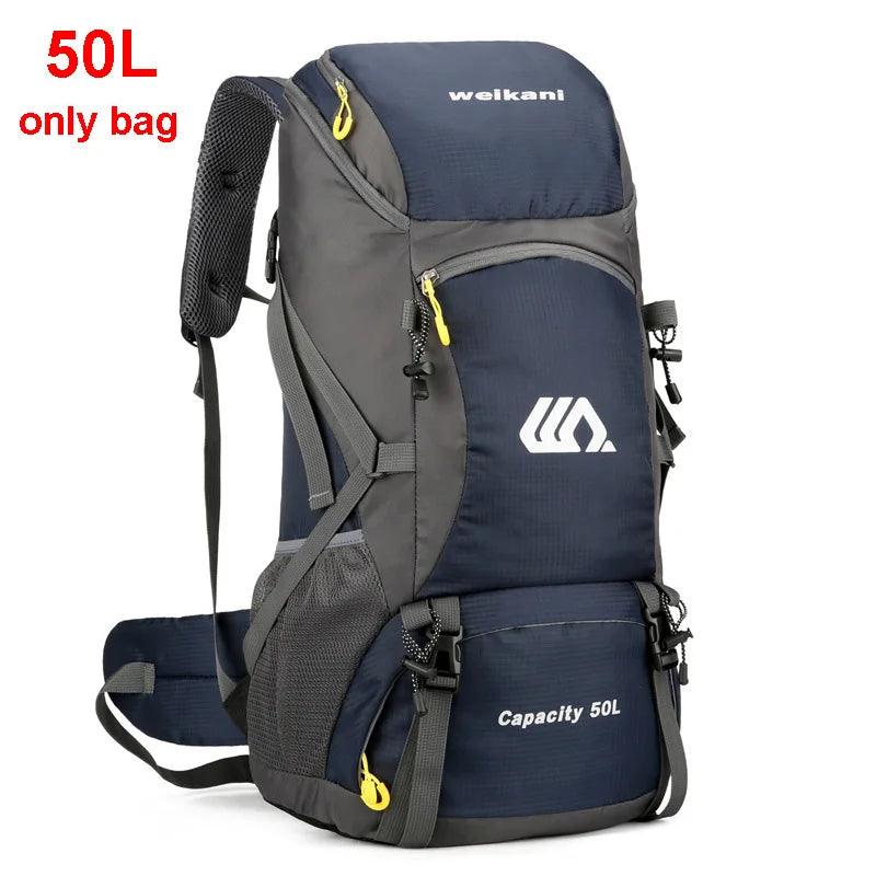 50L Travel Backpack Camping Men Large Hiking Bag Tourist Rucksack Waterproof Outdoor Sports Climbing Mountaineering Bag Luggage - Ammpoure Wellbeing