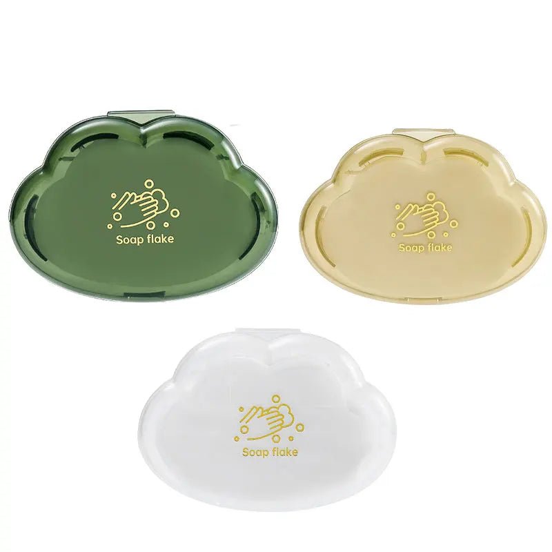 50pce/Box Travel Portable Disposable Soap Tablets Jasmine Scented Soap Flakes Children Student Portable Soap Paper Cleaning Tool - Ammpoure