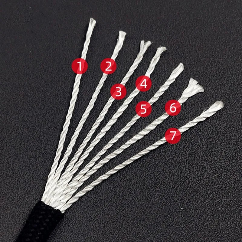 7 Cores 550 Paracord Cord 5 15 30 M Dia.4mm For Outdoor Camping Survival Lanyard Parachute Rope Hiking Tent Accessories - Ammpoure