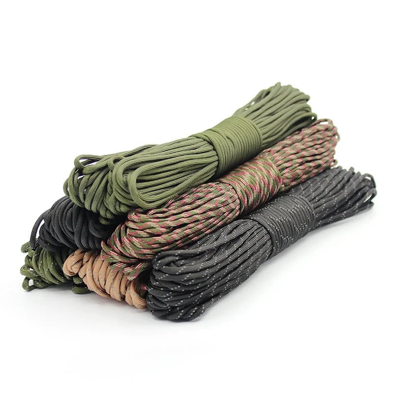 7 Cores 550 Paracord Cord 5 15 30 M Dia.4mm For Outdoor Camping Survival Lanyard Parachute Rope Hiking Tent Accessories - Ammpoure