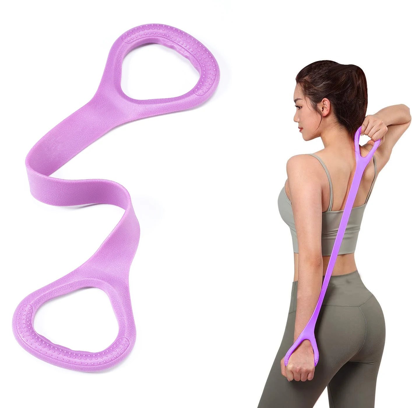 8 Fitness Workout Resistance Band Arm Back Shoulder Exercise Elastic Training Band Yoga Pilates Equipment - Ammpoure