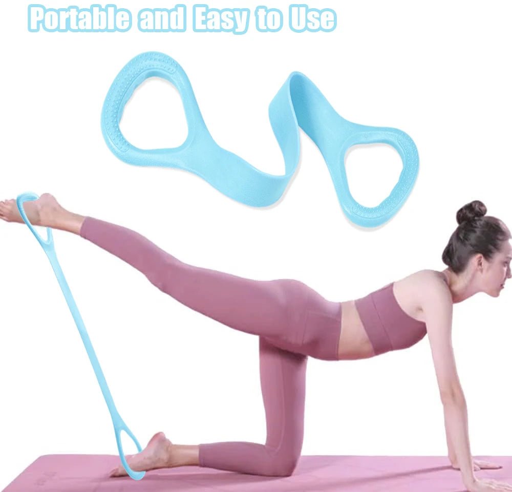 8 Fitness Workout Resistance Band Arm Back Shoulder Exercise Elastic Training Band Yoga Pilates Equipment - Ammpoure