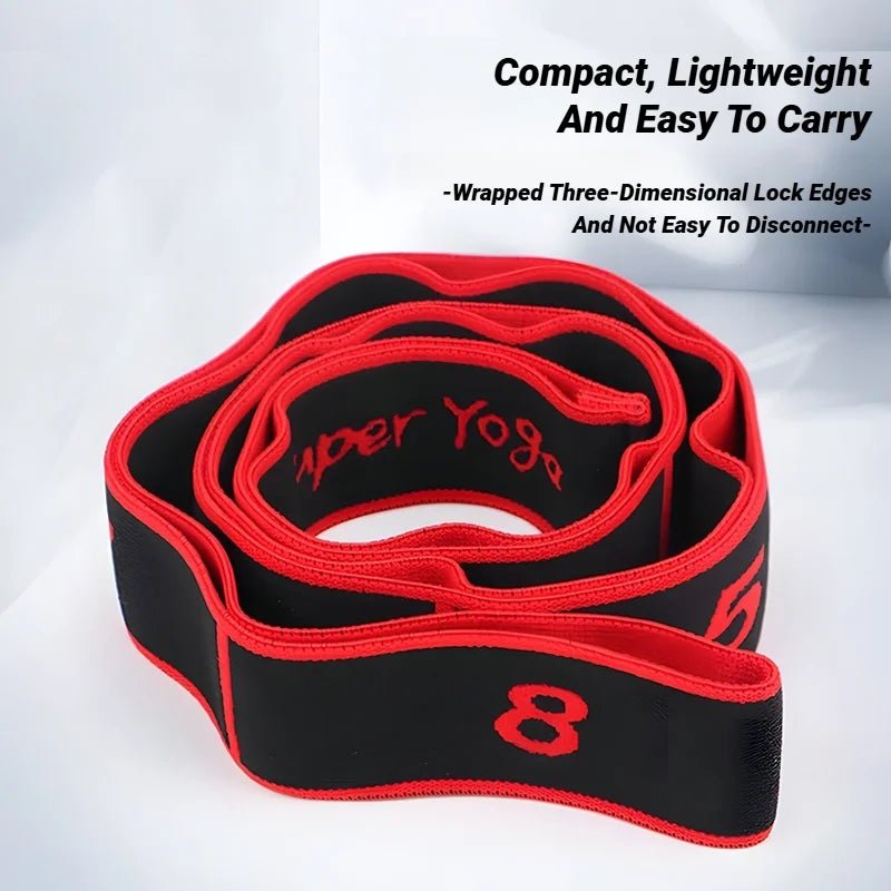 8 Section Style Dance USA Resistance Band Yoga Stretching Pilates Fitness Digital Elasticity Elastic Stretch Training Tension Belt - Ammpoure