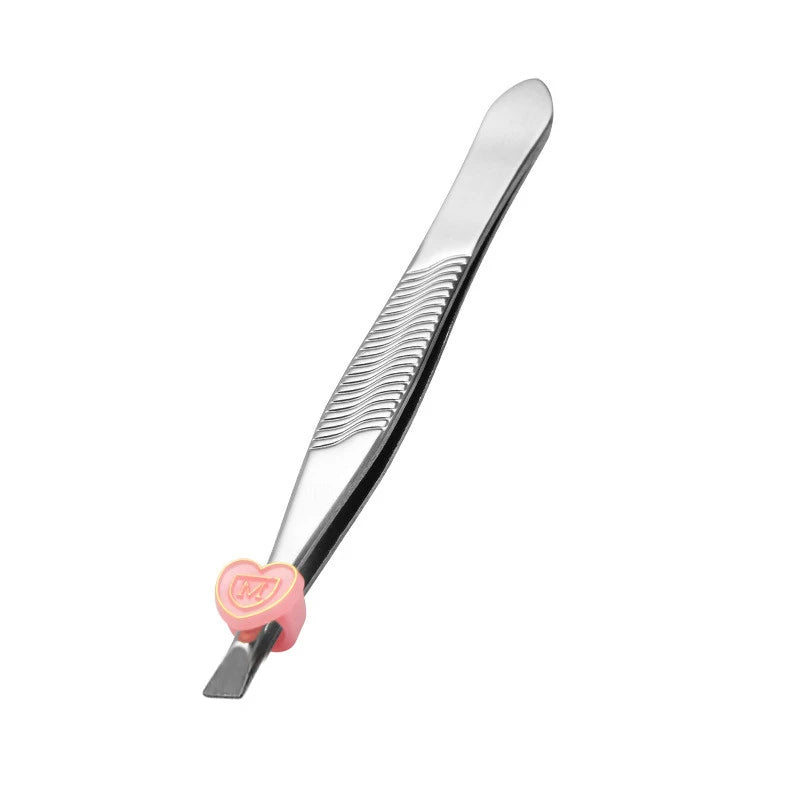 Stainless Steel Eyebrow Tweezer Canada Beauty Clip Slant Tip Flat Tip for Eyebrow Trimming Face Hair Removal Tool