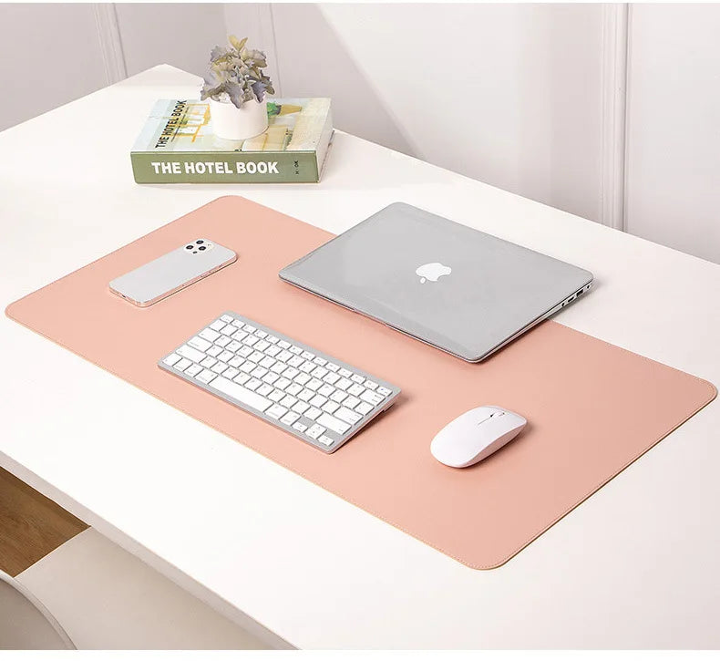 White canada mousepad Portable Mouse pad large Gaming Waterproof Non-slip PU Suede Desk Mat Computer Keyboard desk pad Mats