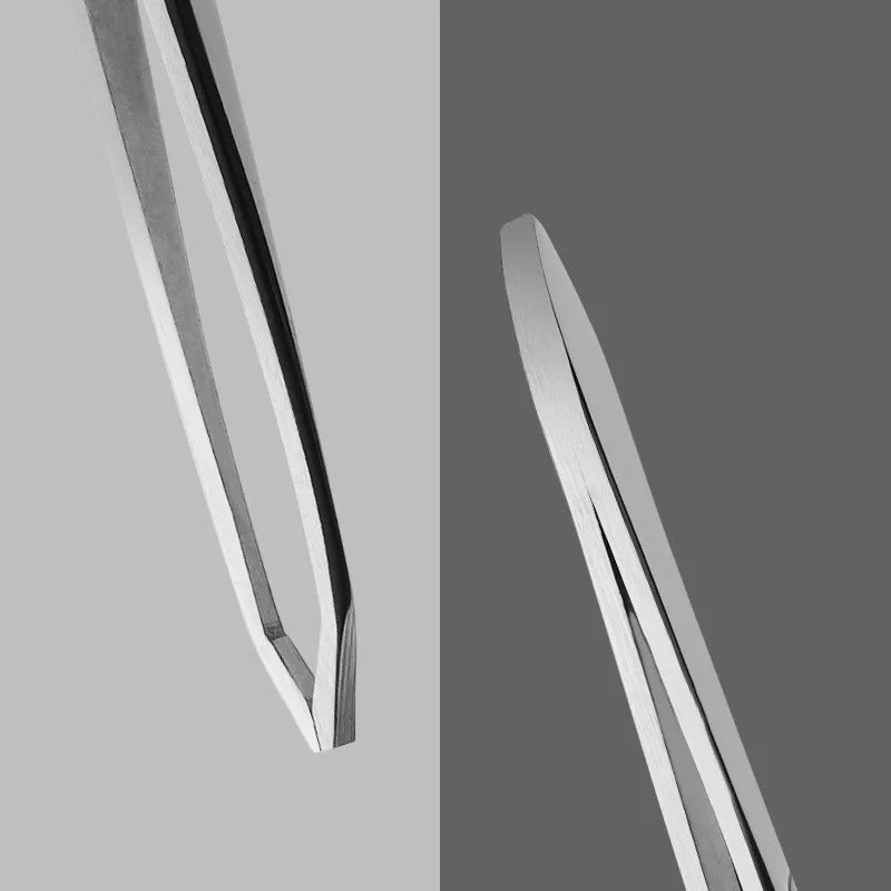 Stainless Steel Eyebrow Tweezer Canada Beauty Clip Slant Tip Flat Tip for Eyebrow Trimming Face Hair Removal Tool