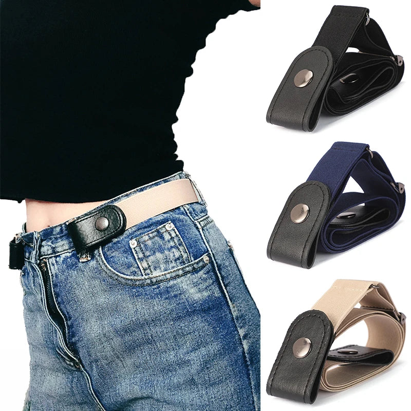 No Buckle Stretch Elastic Waist USA Belt for Women/Men,Buckle-Free Belt for Jean Pants,Dresses,No Hassle Waist Belt