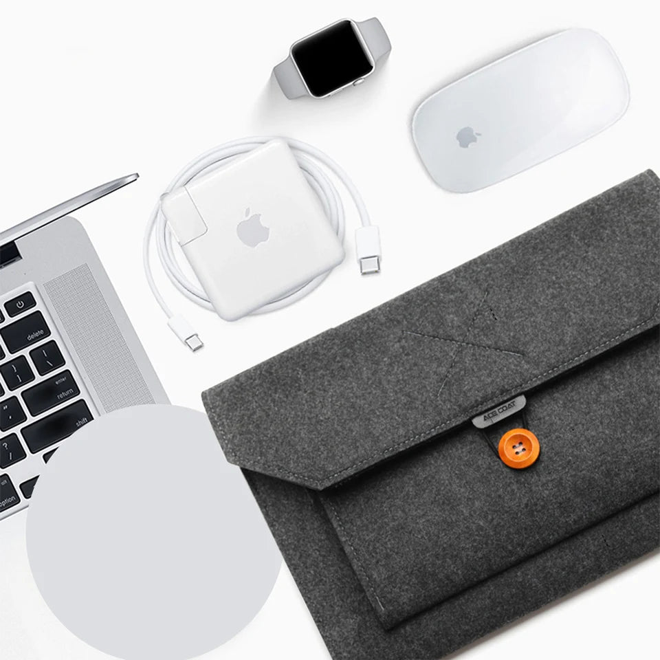 11.6/13/14/15" Laptop Sleeve USA Felt Ultralight Notebook Tablet Case Multi-Pocket Pouch Bag for Apple MacBook & ASUS