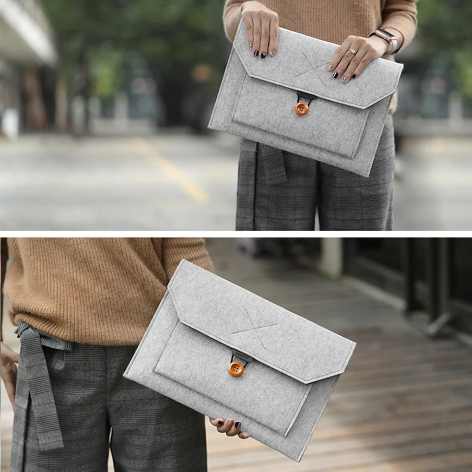 11.6/13/14/15" Laptop Sleeve USA Felt Ultralight Notebook Tablet Case Multi-Pocket Pouch Bag for Apple MacBook & ASUS