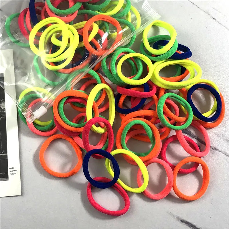 20/50PCS Hair Bands Canada for Women & Girls Basic Hair Rubber Ties 4cm Simple Elastic Ponytail Holders Hair Accessories