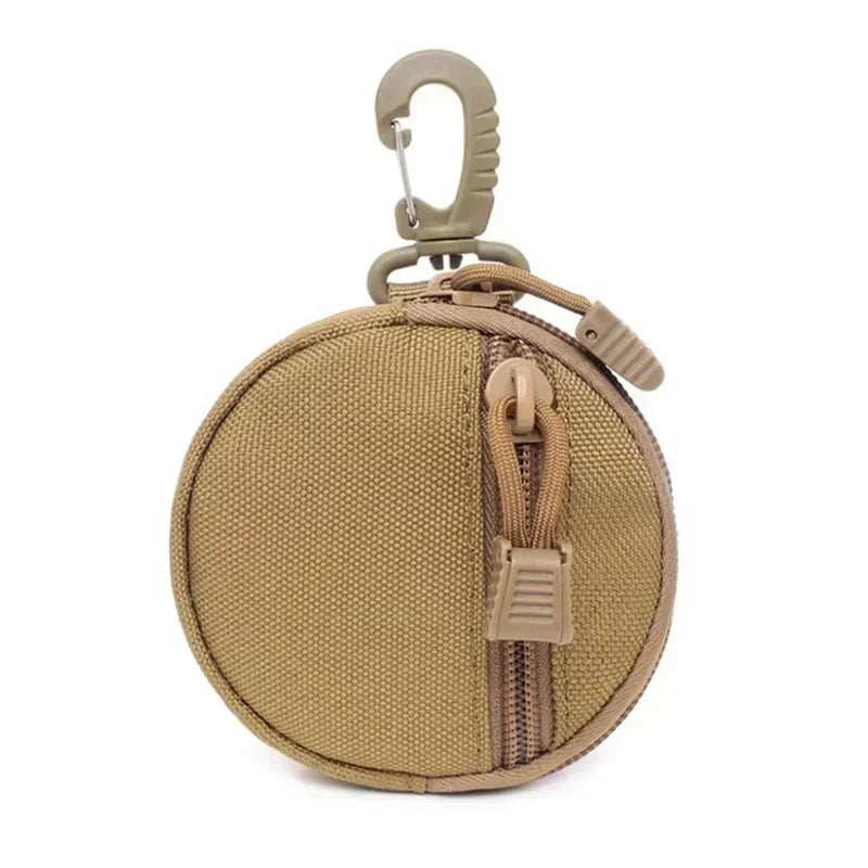 Mini EDC Tool Pouch USA Keychain Zipper Holder for Earphones, Keys, Coins & Small Essentials, Compact Outdoor Hiking Utility Waist Bag