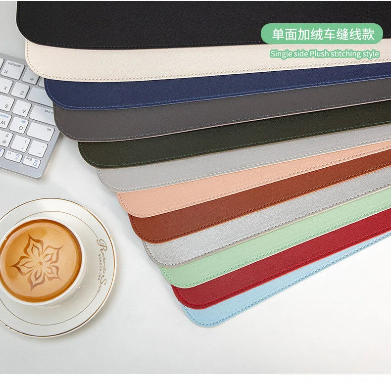 White canada mousepad Portable Mouse pad large Gaming Waterproof Non-slip PU Suede Desk Mat Computer Keyboard desk pad Mats