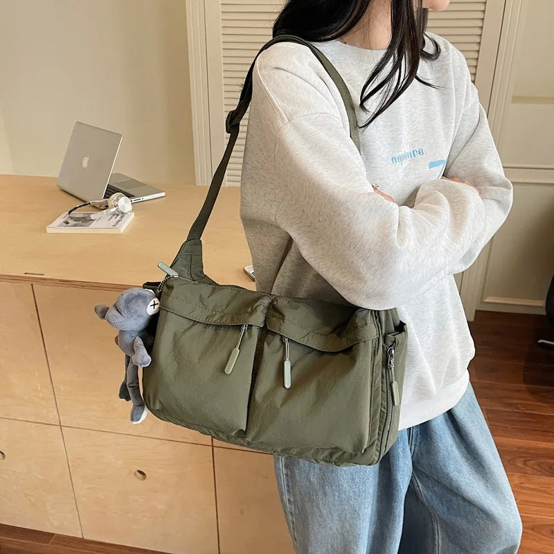 Spring & Summer Canvas Bag USA Women’s Hot-Selling One-Shoulder Crossbody Bag Light Luxury High-End Fashion Handbag