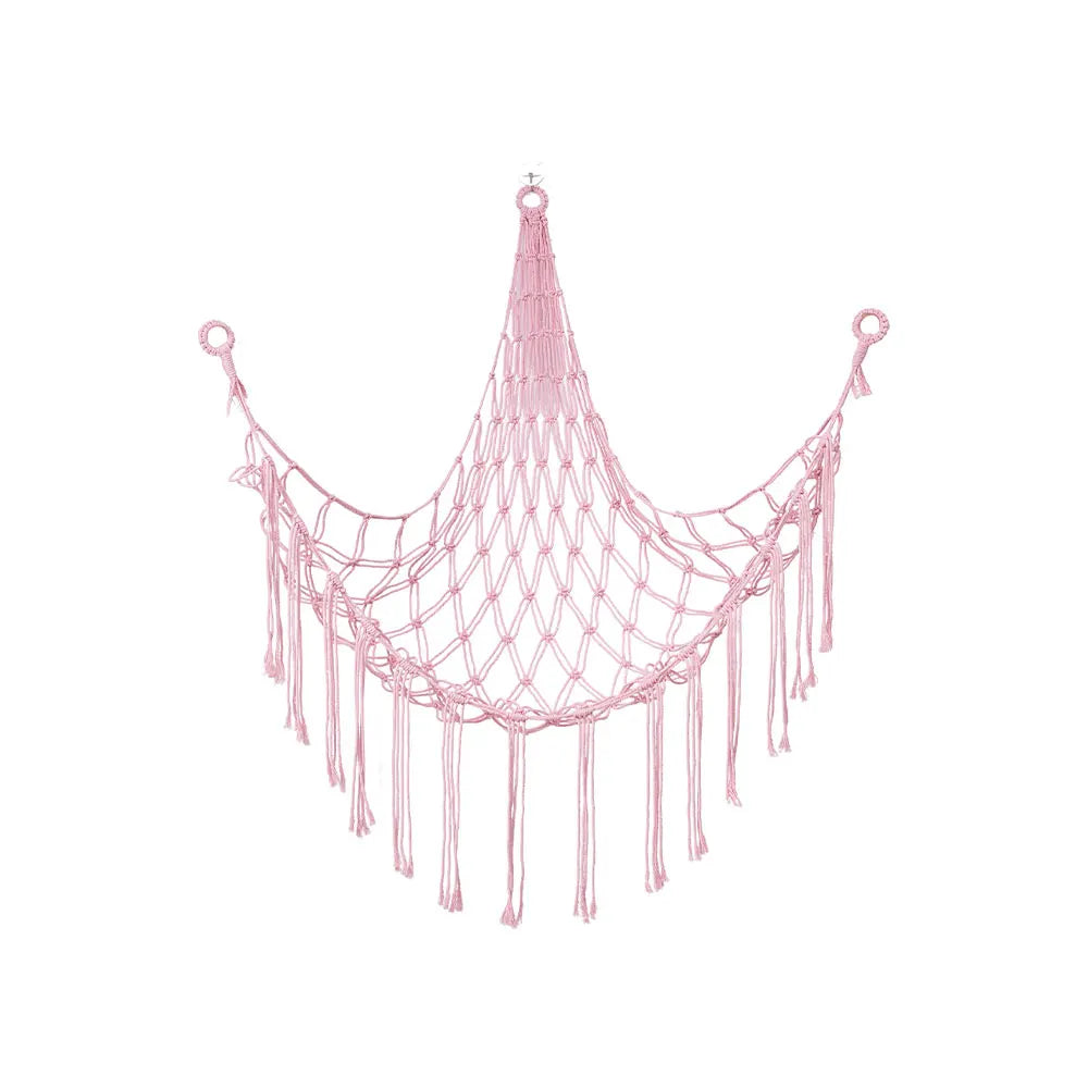 1Pc Toy Hammocks Wall Corner Hanging Storage Net Organizer Woven Kids Stuffed Mesh Hammock Baby Animal Rope Hammock Bag Cotton