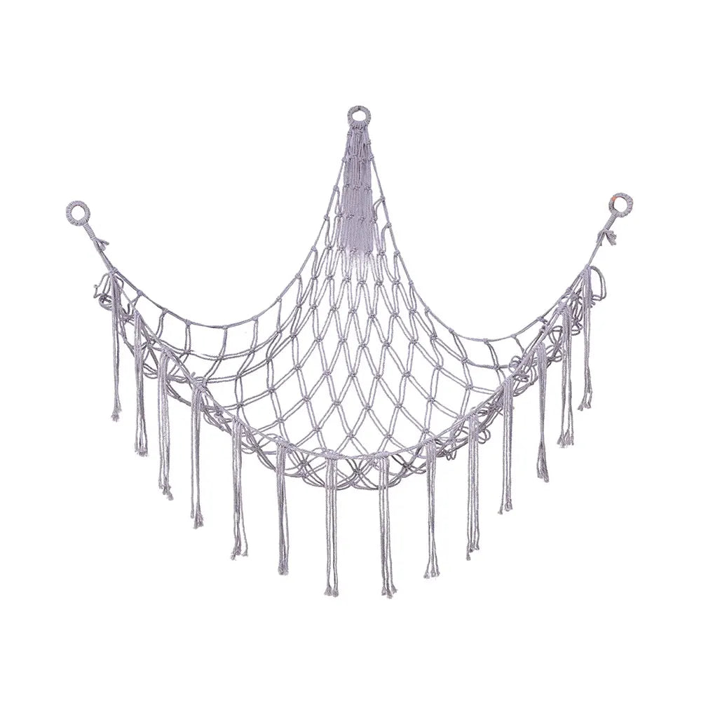 1Pc Toy Hammocks Wall Corner Hanging Storage Net Organizer Woven Kids Stuffed Mesh Hammock Baby Animal Rope Hammock Bag Cotton