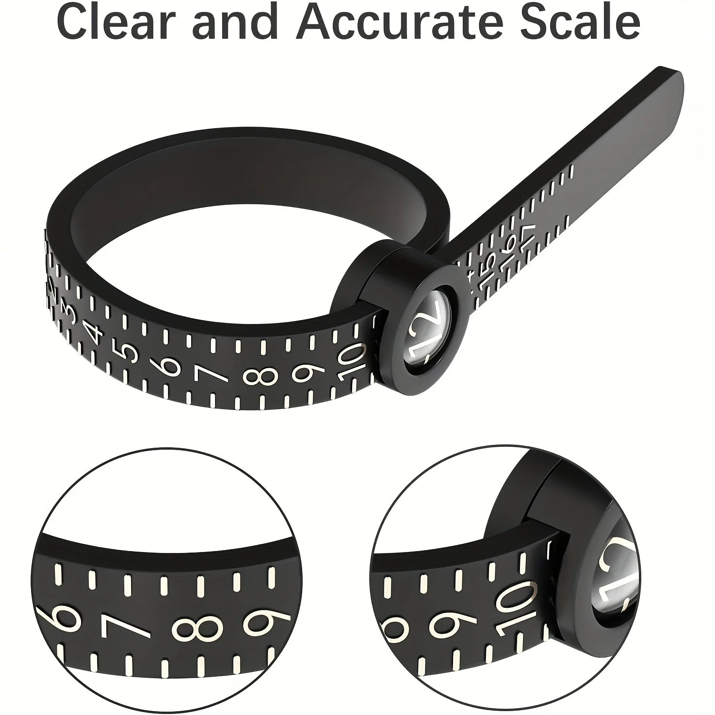 Ring Sizer with Magnifier Canada US/UK/EU/HK Jewelry Finger Size Measuring Ruler Ring Size Measurement Tool