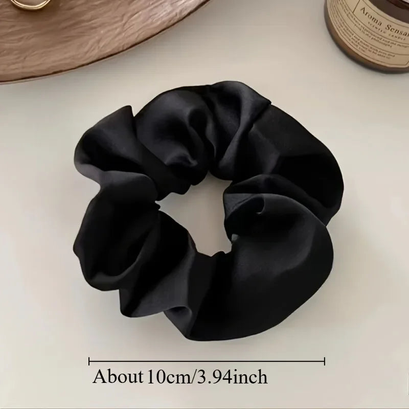 5PCS/Set Women Elegant Hair Bands Canada Solid Color Large Scrunchies Hair Ties Daily Simple Ponytail Holders Girls Hair Accessories