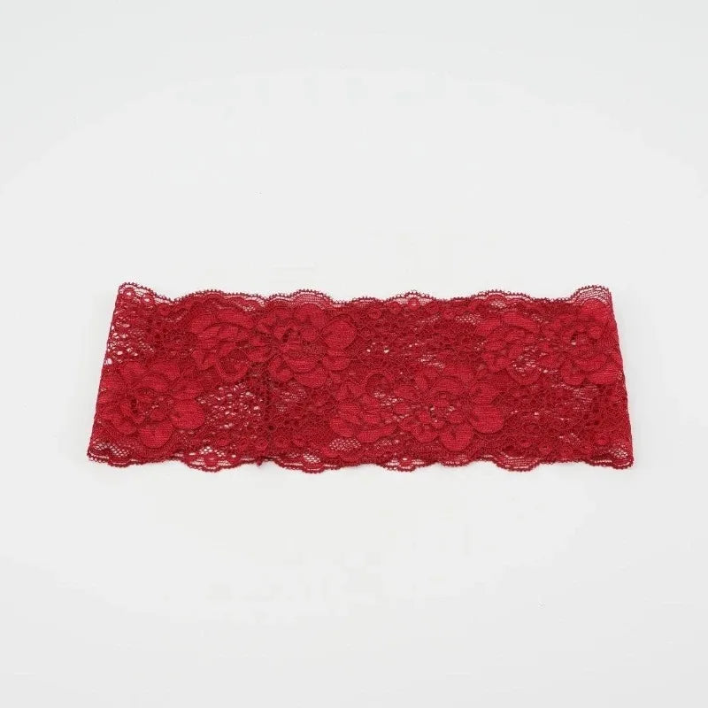 USA Sweet Wide Lace Hair Band Girls Hollow Lace Elastic Headwrap Hair Accessories Women Fashion Hollow Wide Headwear Hair Hoop