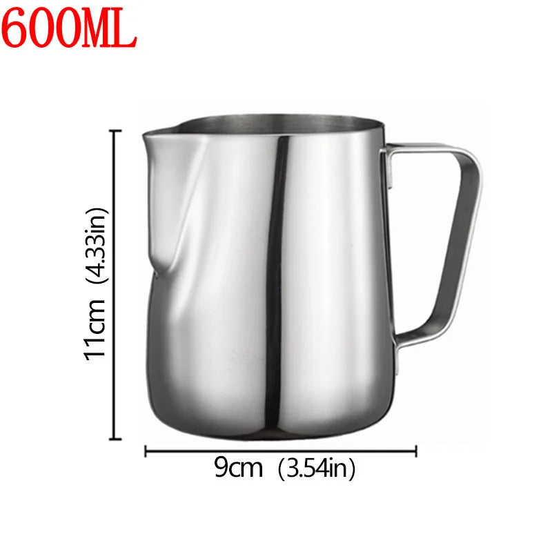 Stainless Steel Milk Frother Jug Canada Coffee Milk Frothing Pitcher Measurement Jug Espresso Barista Tool Coffee Accessories