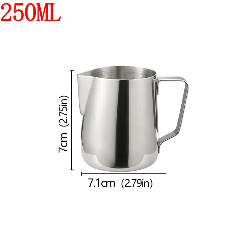 Stainless Steel Milk Frother Jug Canada Coffee Milk Frothing Pitcher Measurement Jug Espresso Barista Tool Coffee Accessories