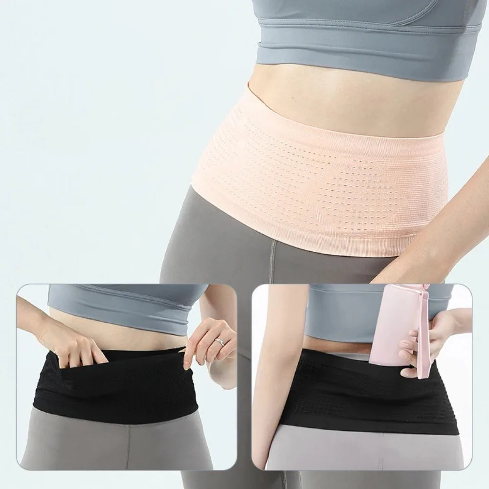 Seamless Invisible Running Sports Fanny Pack USA Lightweight Breathable Gym Waist Belt Phone Bag for Cycling, Fitness & Outdoor Activities