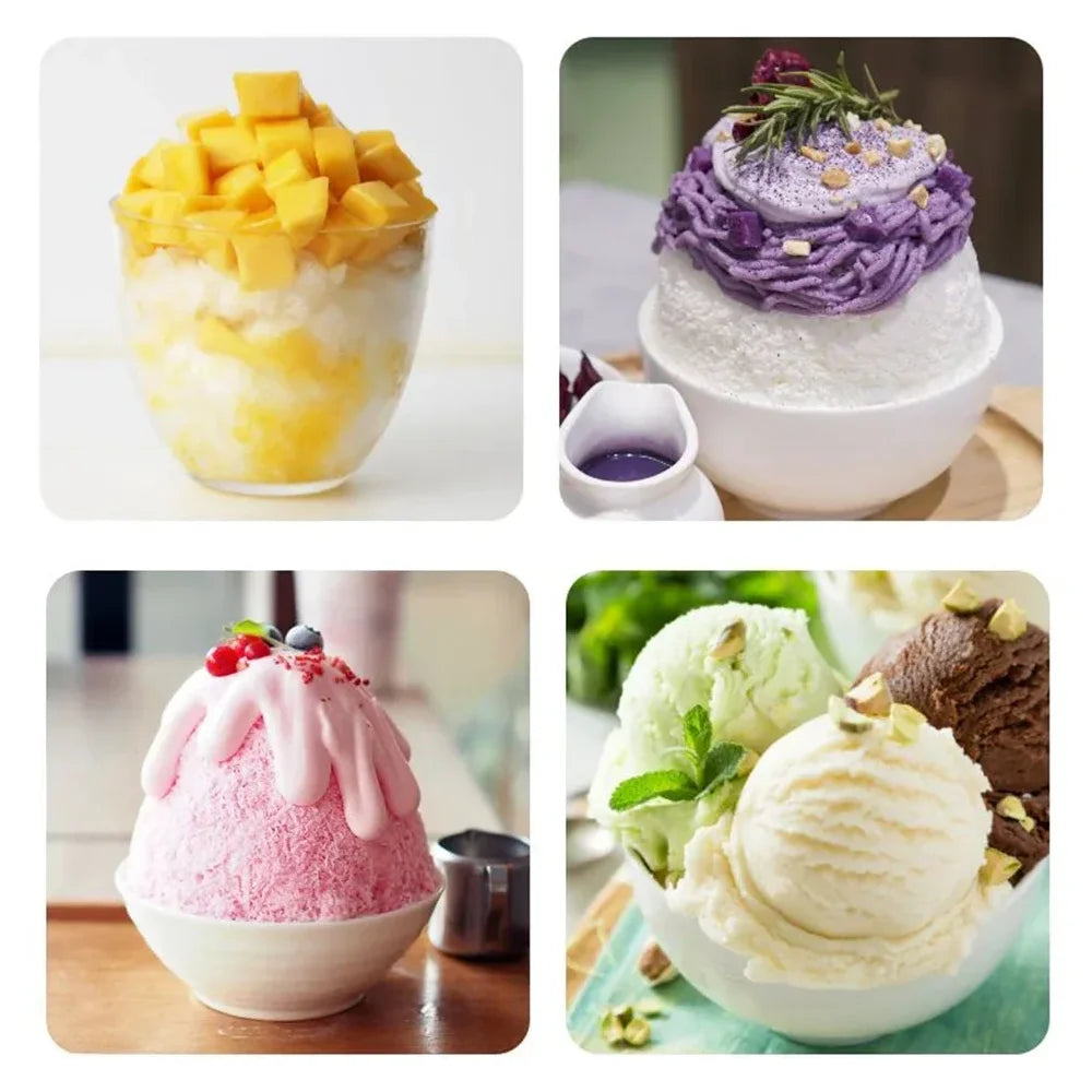 Shaved Ice Machine Snow Cone Machine Manual Portable Ice Crusher and Shaved Ice Machine BPA Free for Home Kitchen and Picnic