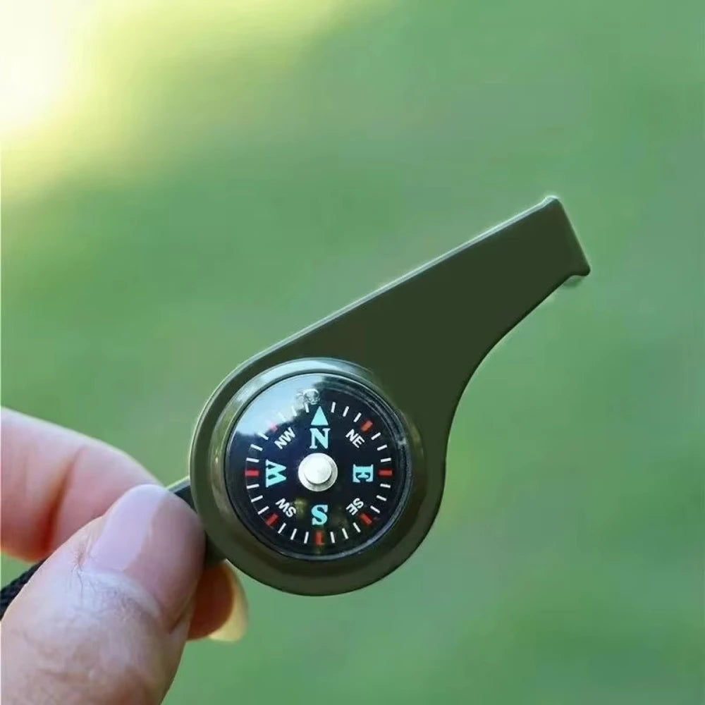 3in1 USA Outdoor Emergency Whistle with Compass, Thermometer, Outdoor Whistle, Convenient to Carry Suitable for Camping and Hiking