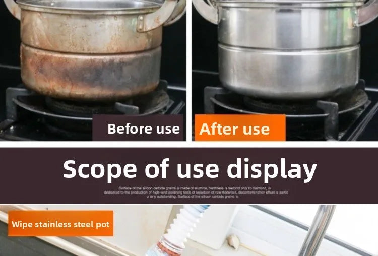 USA Sponge Brush with Handle Reusable Wipe Eraser Cleaner Kitchen Pot Brush BBQ Strong Decontamination Cleaning Tools