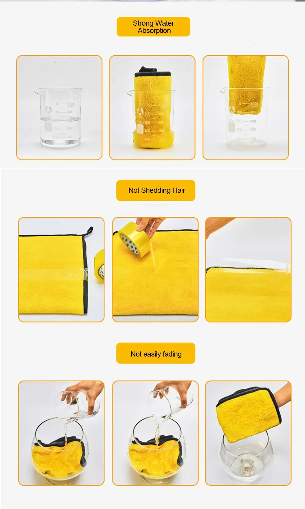 Car Wash USA Microfiber Towel 30*30CM / 30*60cm Car Cleaning Drying Cloth Care Cloth Car Wash Towel Kitchen Towel