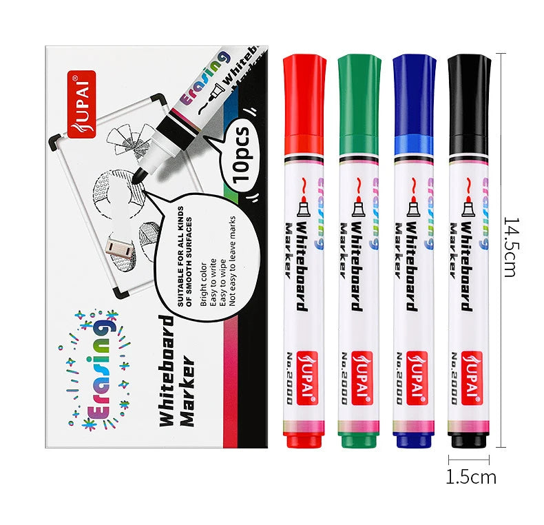 4 Colors Dry Erase Whiteboard Marker Pens Canada Low Odor Erasable Chalk Pens for Office School Stationery