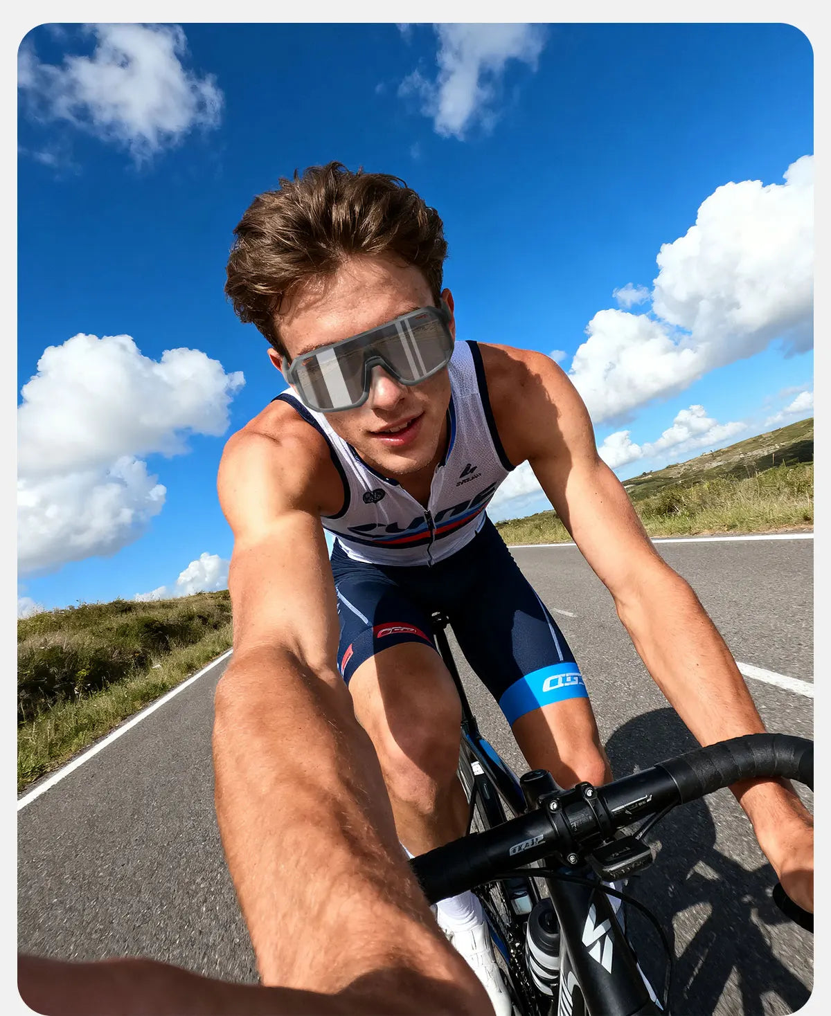 New Cycling Sunglasses USA Outdoor Sports Running Goggles for Men & Women, MTB Bicycle Glasses, Cycling Eyewear with 1 Lens